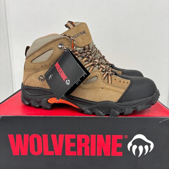 Wolverine Durant Work Boot Mens 10 EW Brown Leather Waterproof Steel Toe Safety - Picture 1 of 13